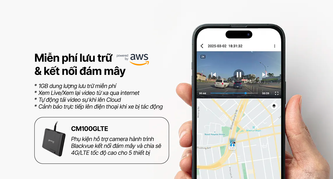 Quản lý xe từ xa toàn diện với BlackVue Cloud trên BlackVue Elite 9