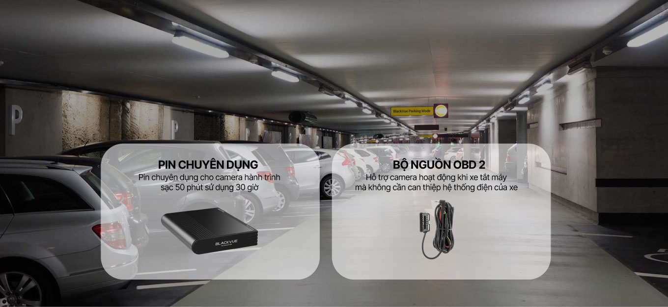 Phụ kiện cấp nguồn cho BlackVue Elite 9 ghi hình khi xe tắt máy