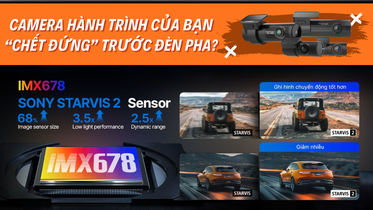 Camera hành trình của bạn “chết đứng” trước đèn pha? IMX678 nuốt gọn lóa sáng, trả lại từng chi tiết.