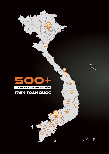 Bản đồ hệ thống hơn 500 hãng và đại lý uỷ quyền của MSPORT